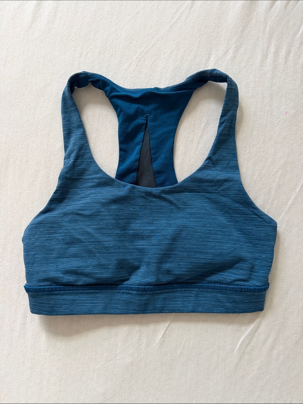 lululemon athletica Teal Striped Racerback Sports Bra